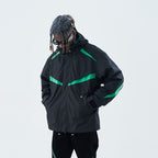 Layered Hooded Down Jacket