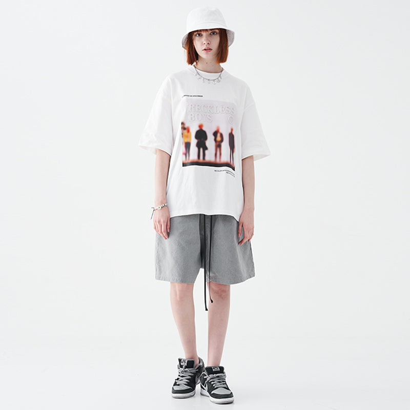 Embossing Blurred Picture Tee