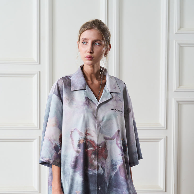Dancing Circle Full Print Cuban Shirt