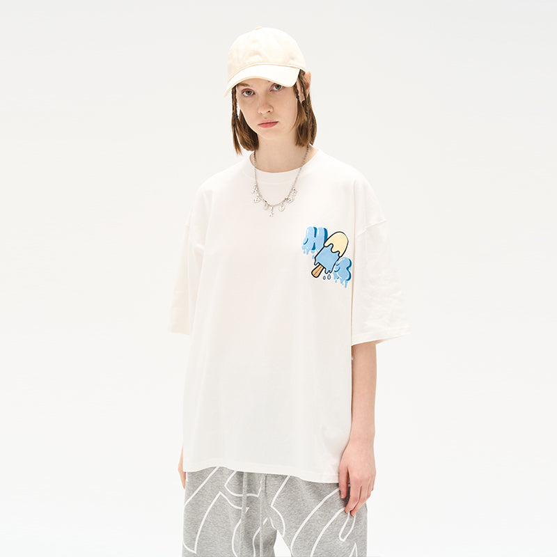 3D Circle Ice Cream Logo Tee