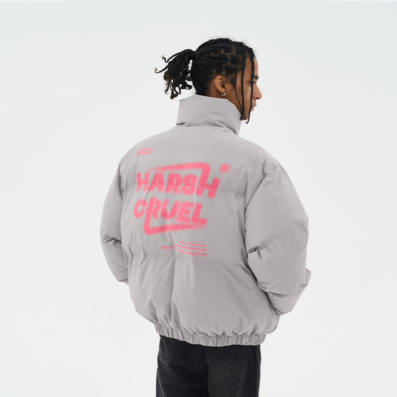 PVC Pocket Stand Up Collar Down Jacket