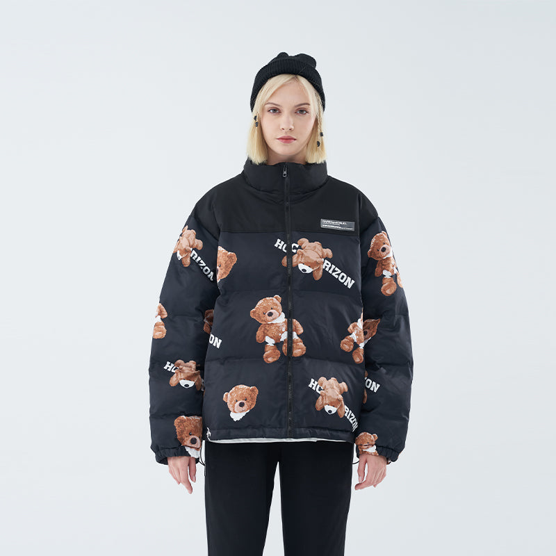 Bear High Collar Down Jacket