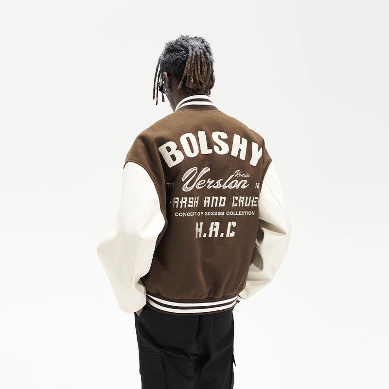 Woolen Logo Varsity Jacket