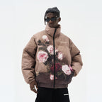 Vintage Oil Painting Full Print Down Jacket