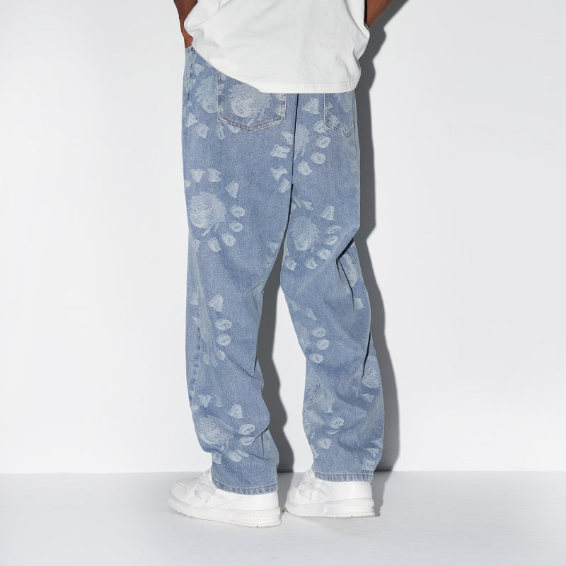 3D Circles All Over Denim