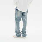 Micro Flared Distressed Denim