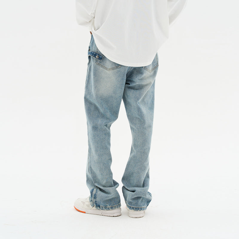 Micro Flared Distressed Denim