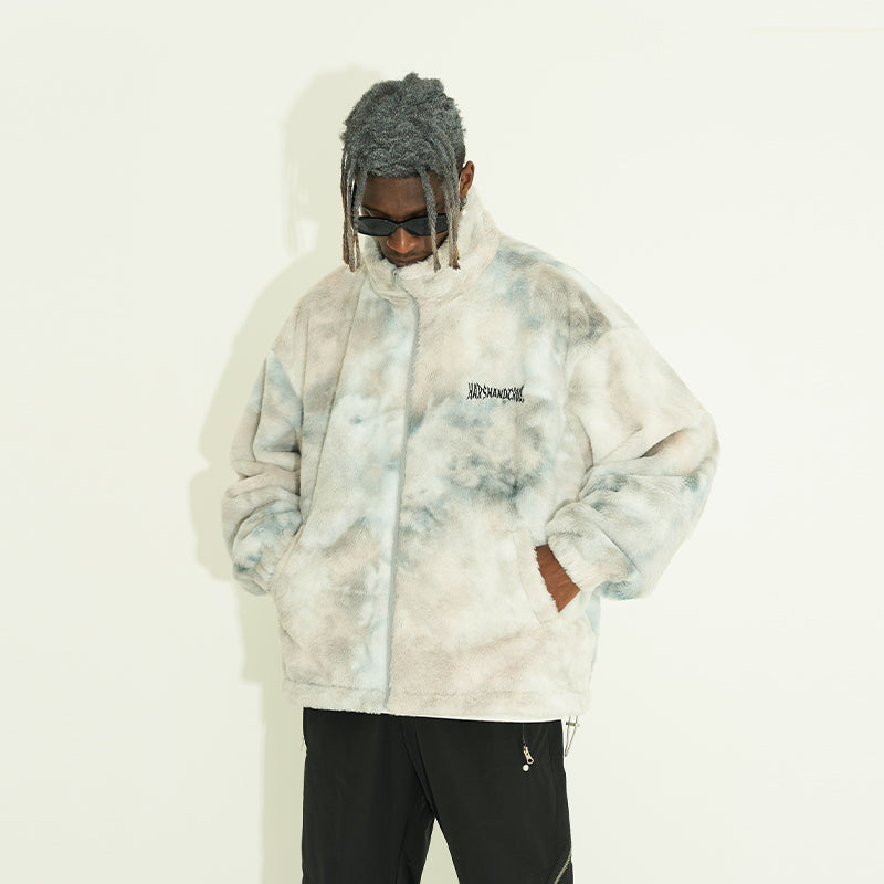 Tie-Dyed Embroidered Logo Jacket