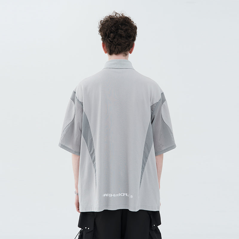 Metal Nylon Stitching Polo