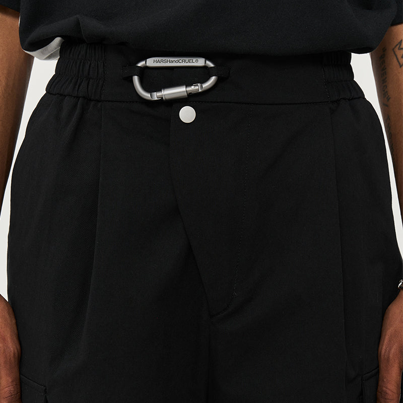 Large Pockets Buckle Shorts