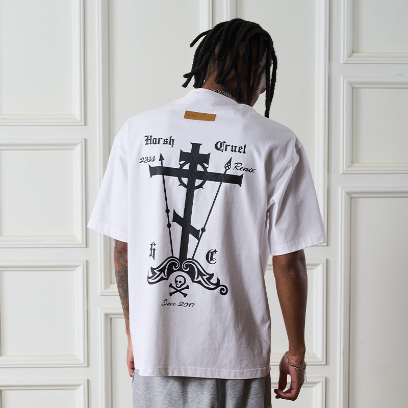 Pirate Cross Gothic Logo Tee