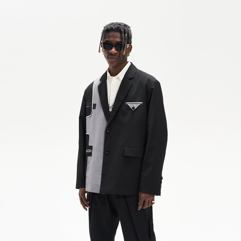 Deconstructed Casual Suit Jacket