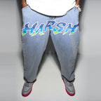 Gradient Logo Loose Denim