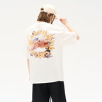 Oil Painting Paradise Circle Logo Printed Tee