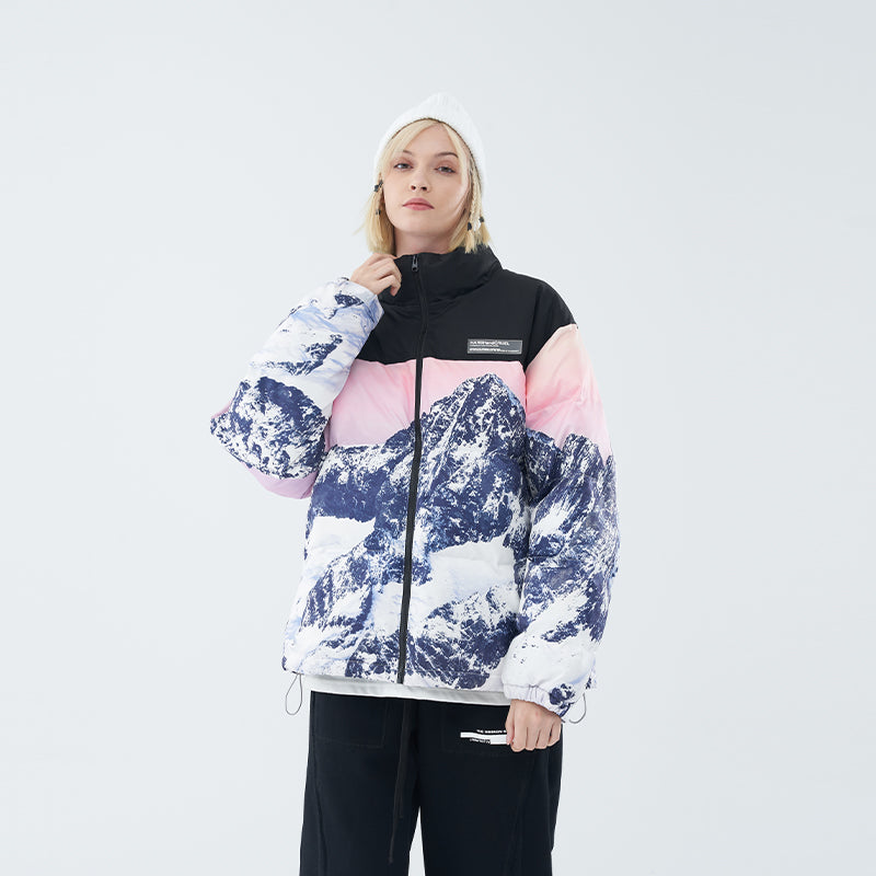 Snow Mountain Sunset Down Jacket