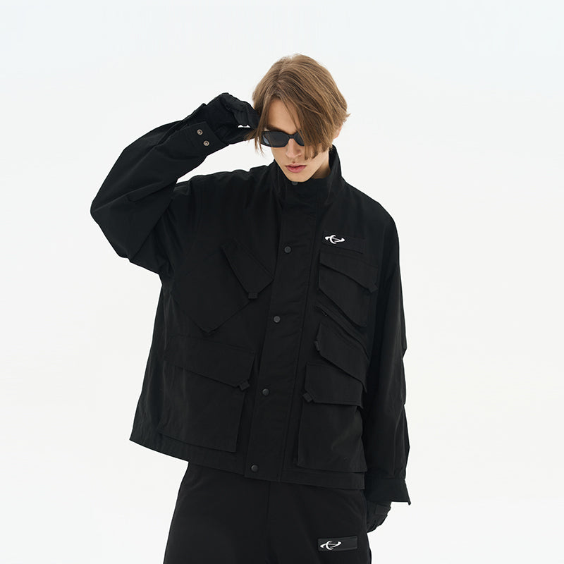 Asymmetrical Multi-Pocket Functional Jacket