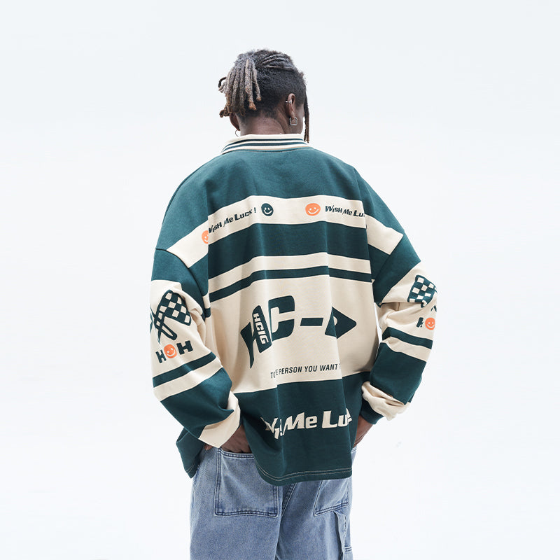 Retro Striped Polo