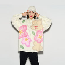 Load image into Gallery viewer, Handpainted Cartoon Flowers L/S Shirt
