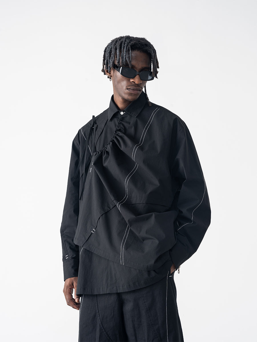 Arc Shape Asymmetric Shirt
