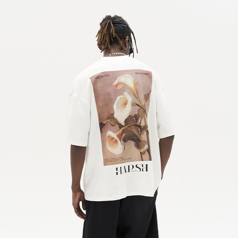 Calla Lily Oil Painting Printed Tee