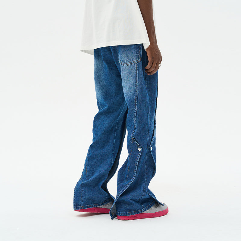 Layered Washed Denim