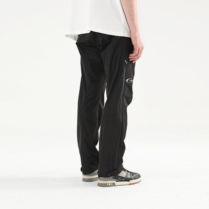 Nylon Logo Flared Trousers