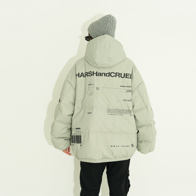 Industrial Printed Down Jacket