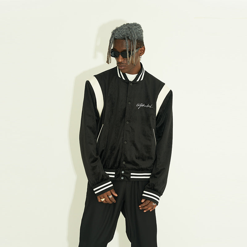 Handwriting Embroidered Varsity Jacket