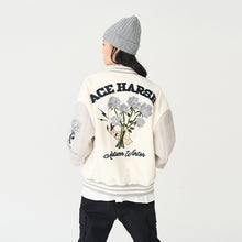 Load image into Gallery viewer, Bouquet Of White Roses Varsity Jacket
