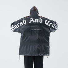 Load image into Gallery viewer, Gothic Logo Leather Down Jacket
