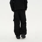 Drawstrings Folded Pockets Trousers