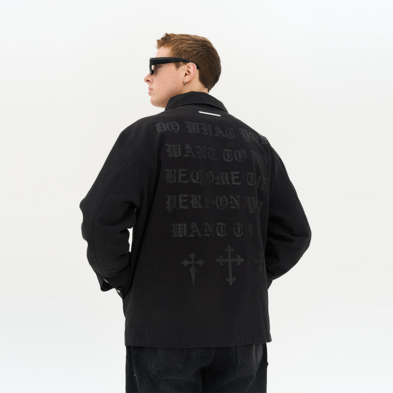 Gothic Crosses Printed Jacket