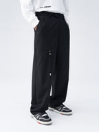 Carabiner Pleated Loose Suit Trousers