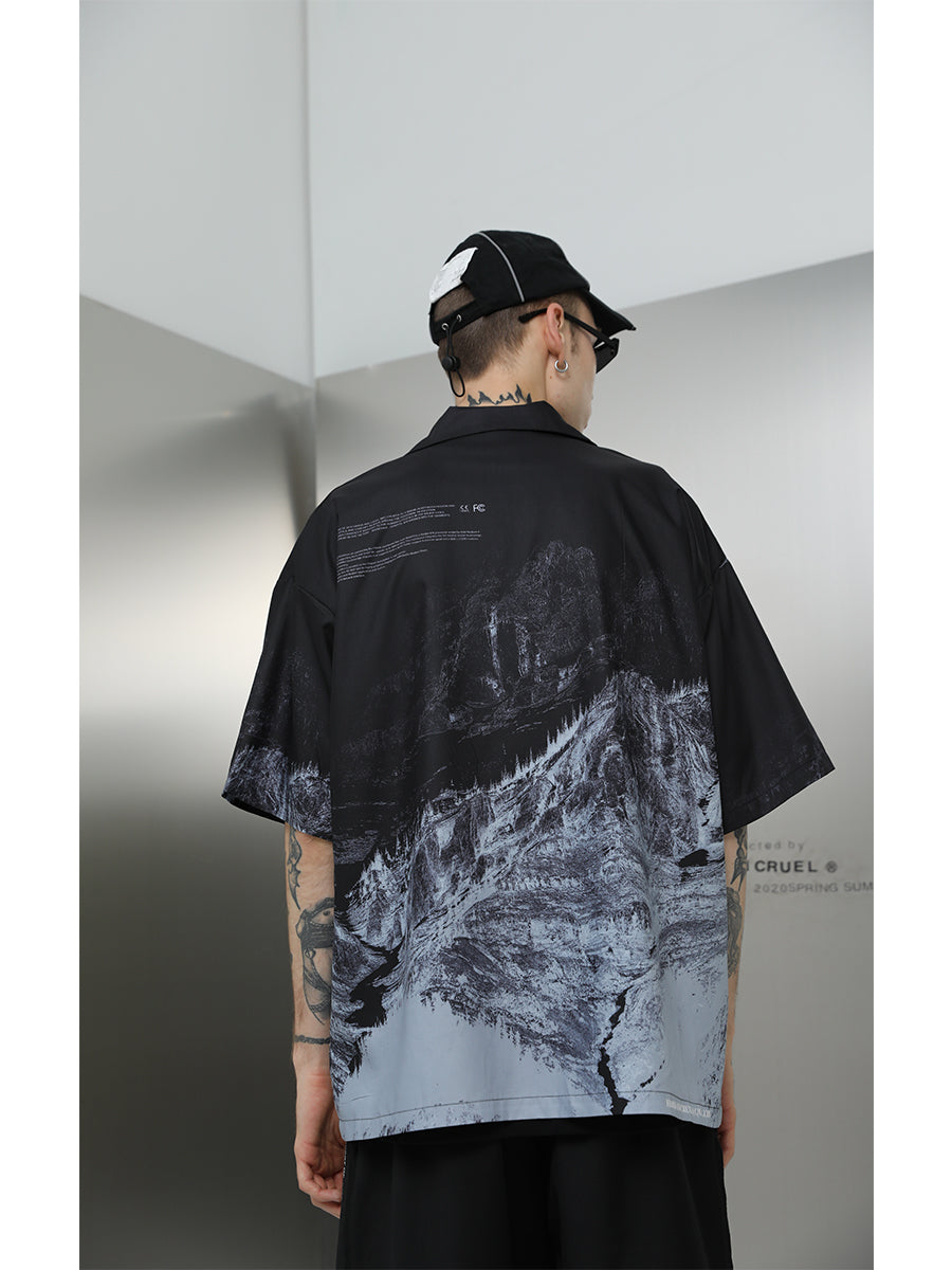 Negative Mountain Cuban Shirt