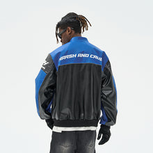 Load image into Gallery viewer, Retro Motorcycle Faux Leather Racing Jacket
