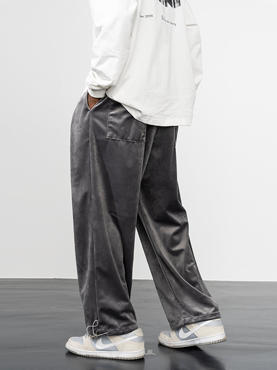 Basic Velvet Loose Trousers