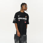 Round Neck Logo Racing Printed Tee