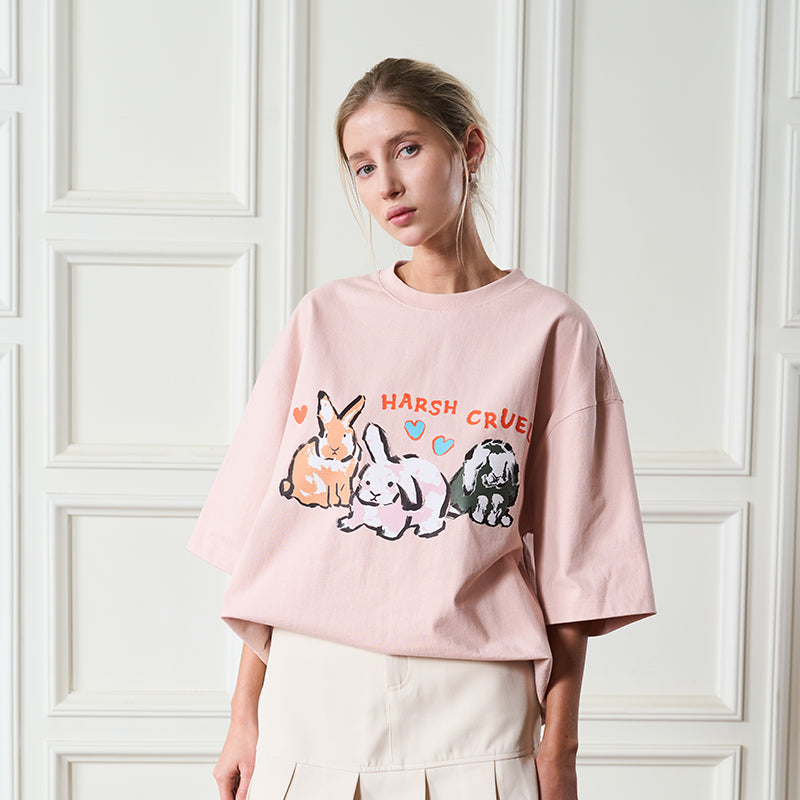Handpainted Rabbits Logo Tee