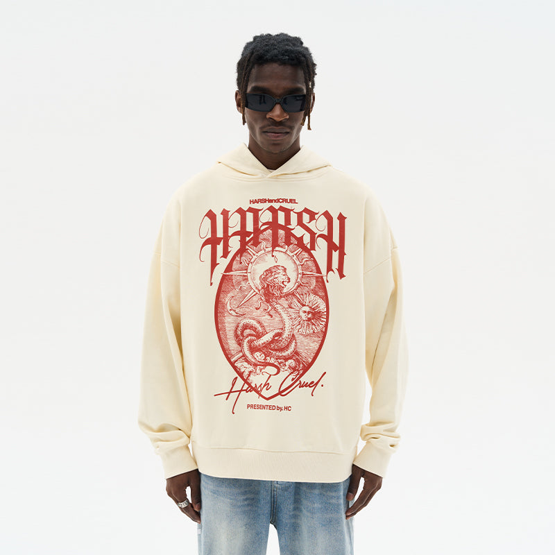 Medieval Emblem Printed Hoodie
