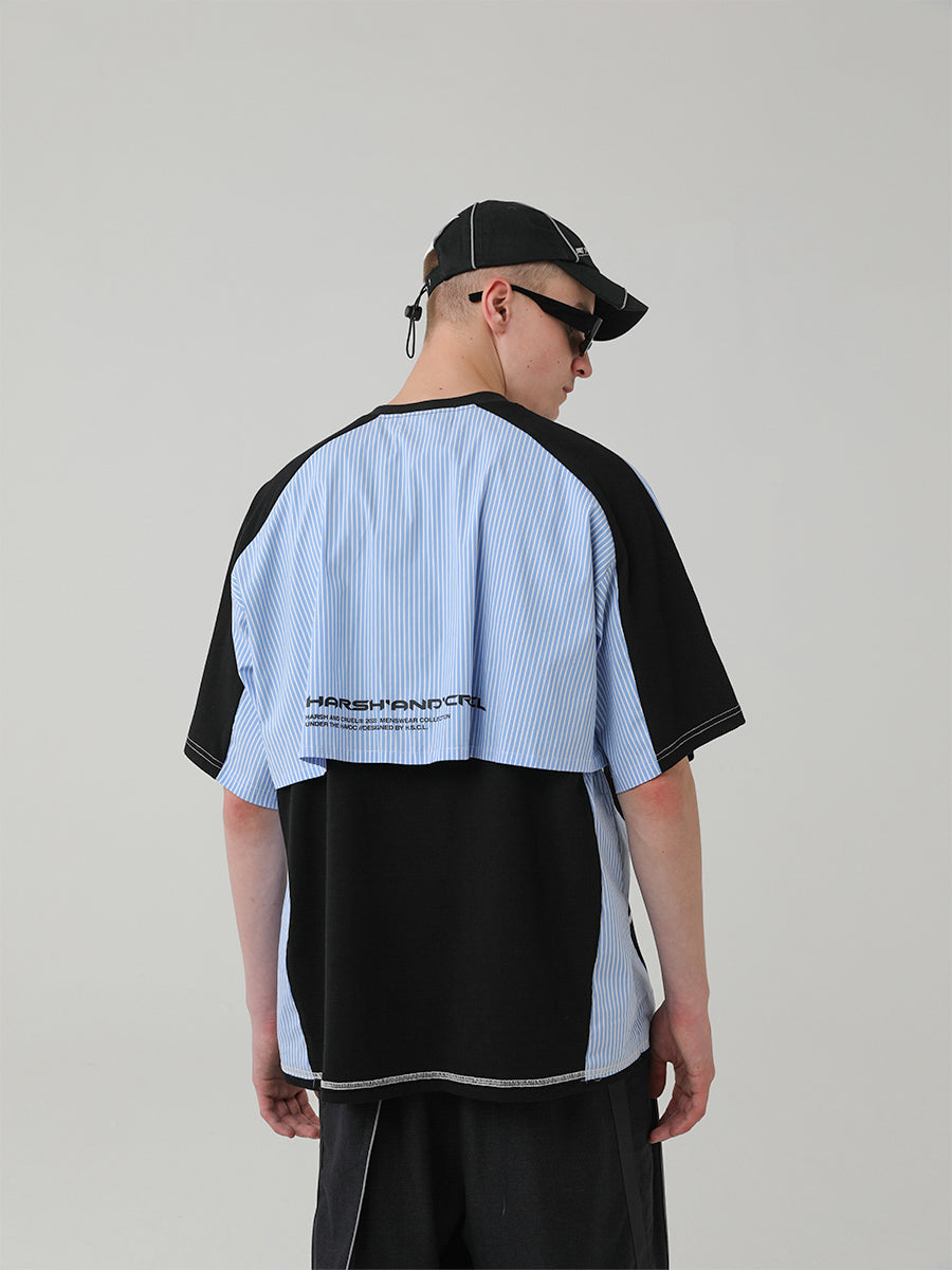 Deconstruction Stitched Logo Tee