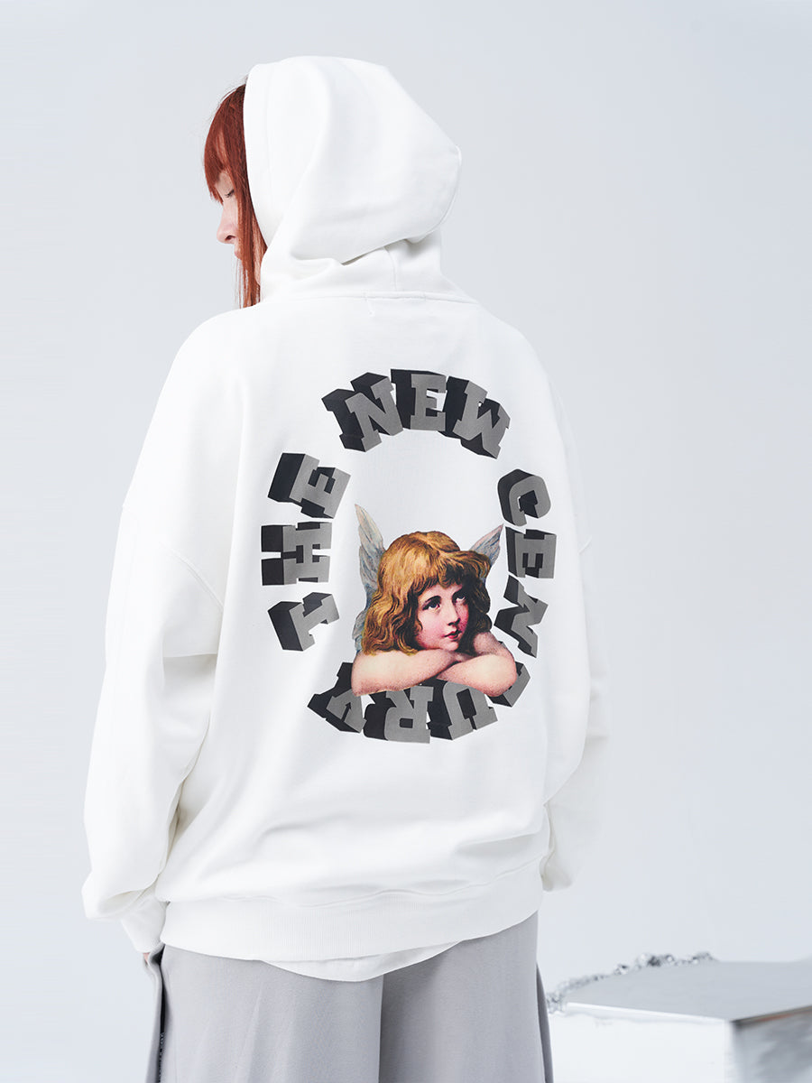 Retro Angel Print Hoodie – Harsh and Cruel