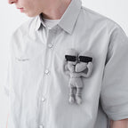 Broken Heart Stitched Handwriting Logo Shirt