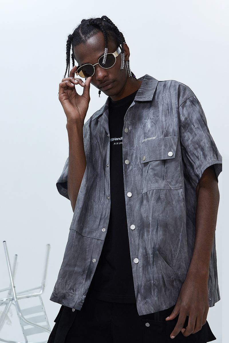 Mottled Washed Cuban Shirt