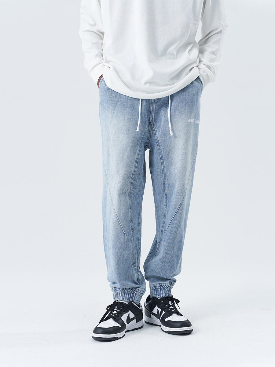 Irregular Logo Denim