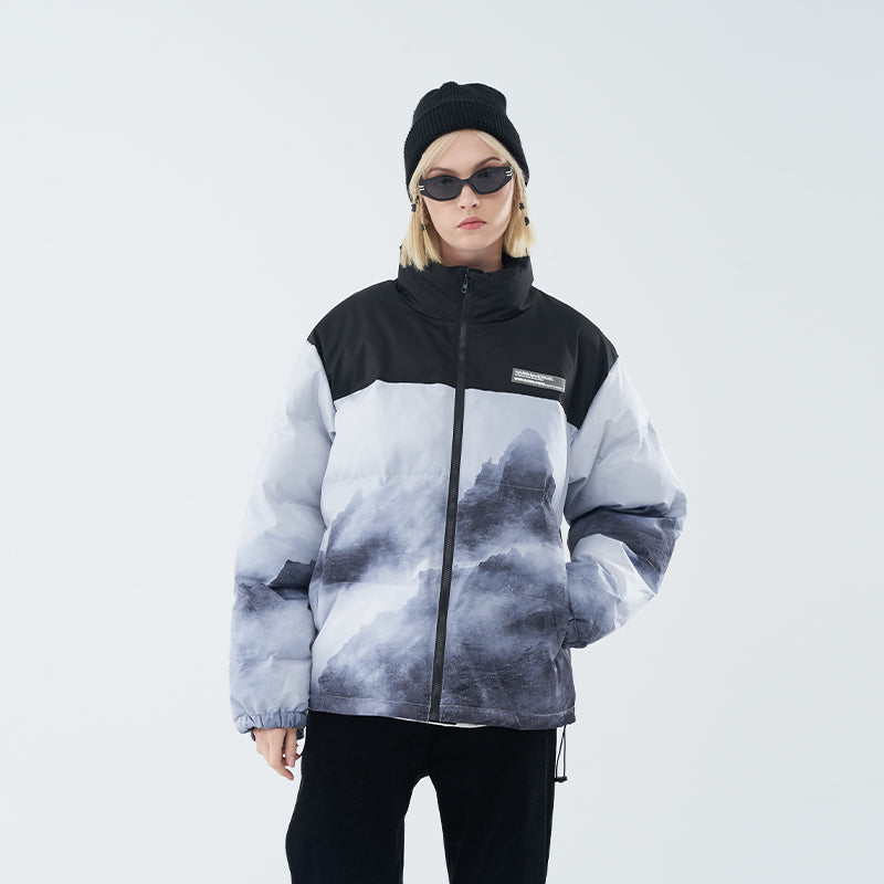 Snow Mountain Landscape Down Jacket