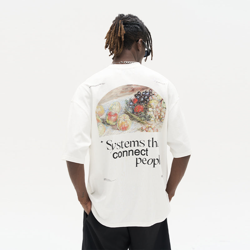 Still Life Oil Painting Printed Tee