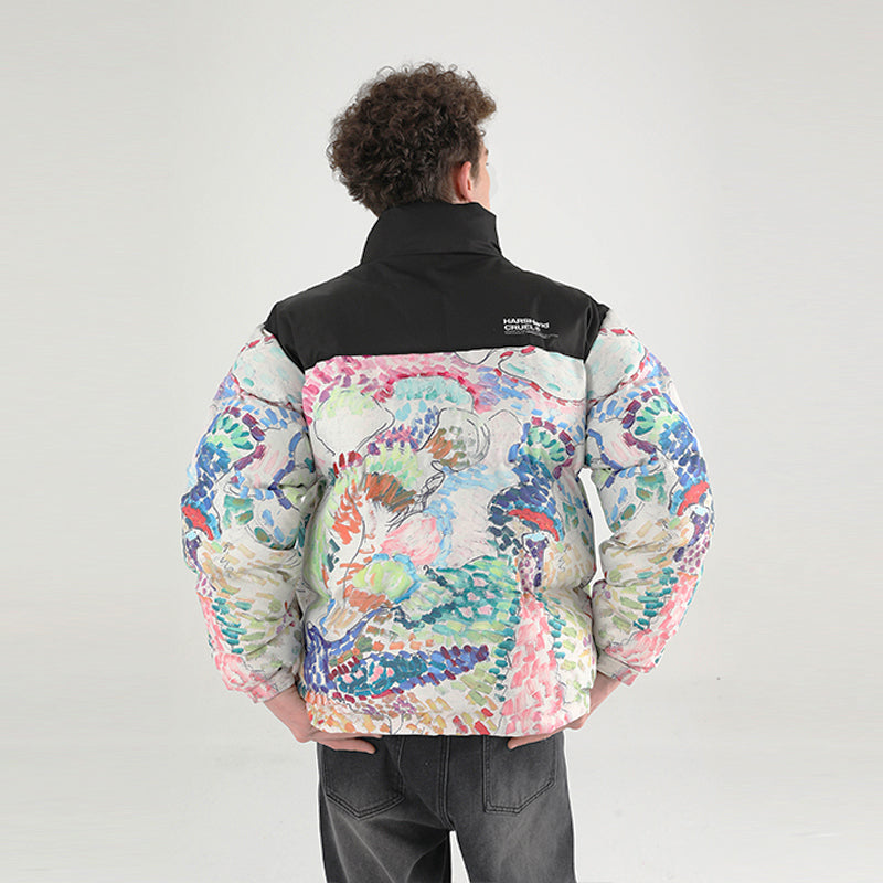 Handpainted Divisionism Down Jacket