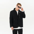 Layered Zipper Suit Jacket