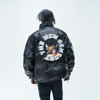Angels Circle Leather Down Jacket