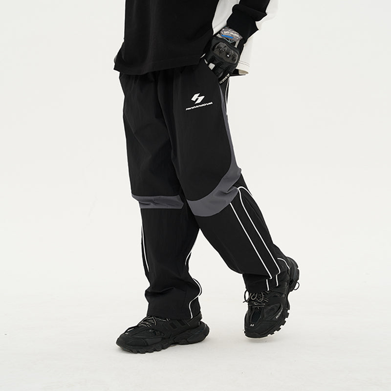 Splicing Irregular Stitching Loose trousers